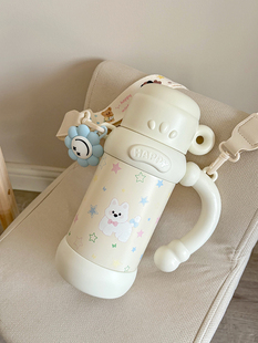 儿童保温水杯女可爱高颜值316不锈钢水壶大容量2024新款吸管杯子