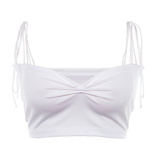 Neck Cropped Navel 小吊带 Solid Sling纯色V领露脐修身 Color