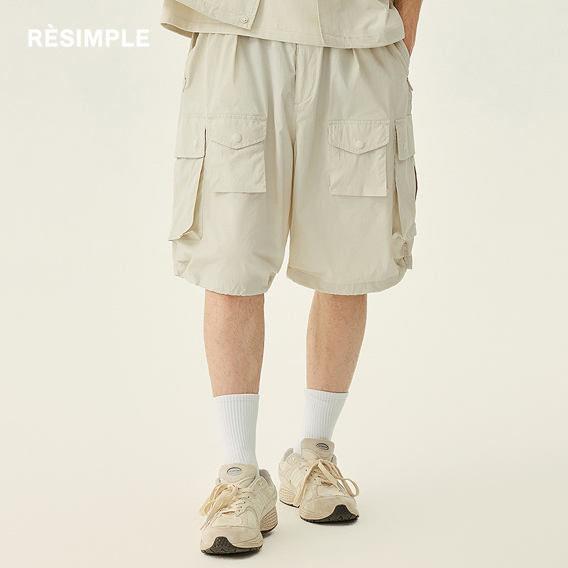 RESIMPLE简单点短裤男宽松多口袋设计百搭五分裤女简约休闲裤0632
