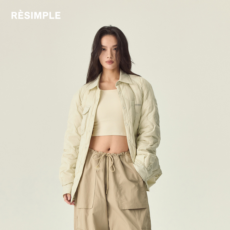 RESIMPLE简单点羽绒服女百搭休闲外套男轻薄上衣冬季新款1220
