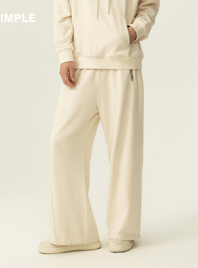 RESIMPLE简单点基础款休闲裤男宽松潮牌阔腿裤百搭长裤女春季0934