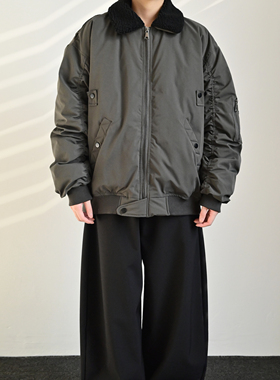 ZCBEAR美式复古毛领飞行羽绒夹克男冬季羽绒服冬季防寒保暖外套潮