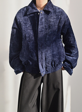 ZCBEAR美式复古灯芯绒翻领工装棉衣男冬季保暖百搭宽松棉服外套潮