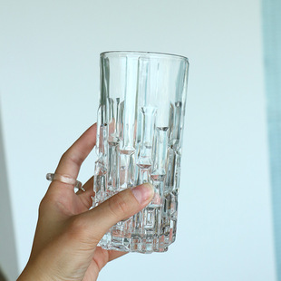冰拿铁杯威士忌酒杯 透明创意方砖块杯玻璃杯子高级感高低两款