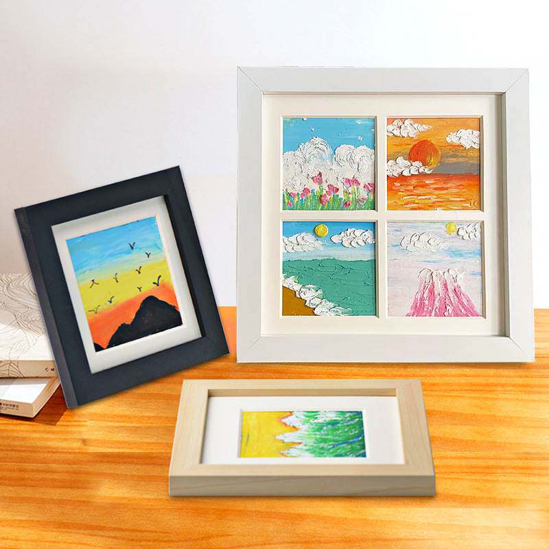 画框正方形九宫四宫格油画棒相框10x10绘画装裱画框diy作品挂墙框