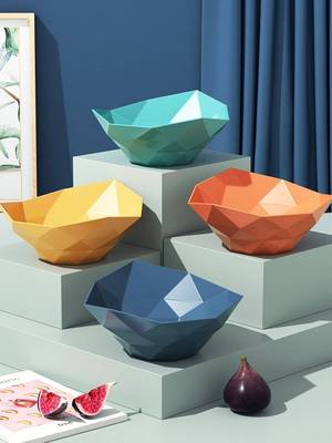 家用果盆水果盘客厅果篮茶几塑料糖果盘干果盘办公室零食盘ktv