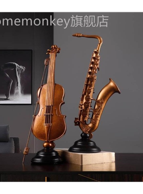 器小提琴复古乐摆件欧式创意家居