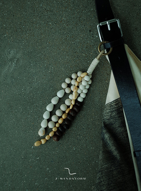 Z-WINDSTORM 黄玉石水滴种子木珠包挂裤链原创小众礼物 夏季胶囊