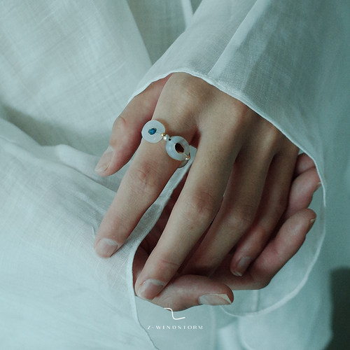 【薛凯琪同款】白水玛瑙串珠戒指