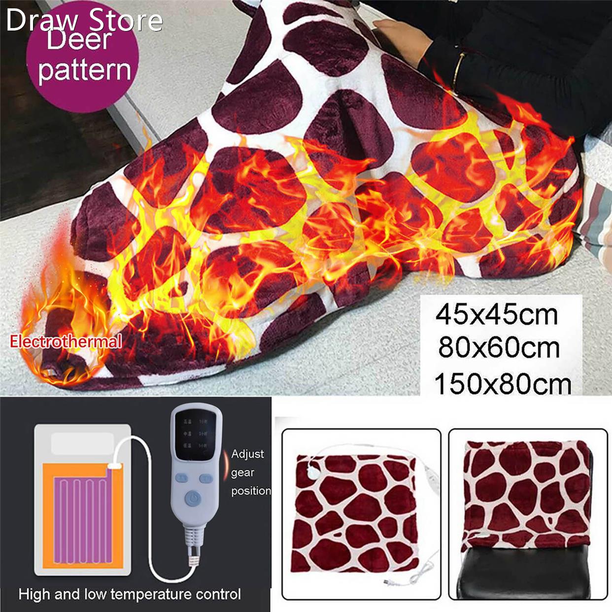 Cozy Soft Flannel Electric Heated Winter Blanket Blanket Ele