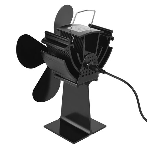 4 Blades Hot Cold Dual-use Stove Fan Heat Powered Fireplace