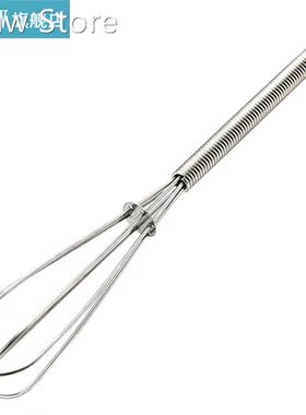 1pc Stainless Steel Egg Whisk Hand Push Egg Beater W