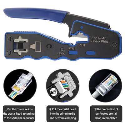 RJ45 Crimp Set Network Crimper Cable Crimping Tools for RJ45