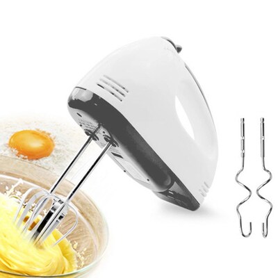 Kitchen 7-Speed Electric Hand Mixer Whisk Egg Beater Cake Ba