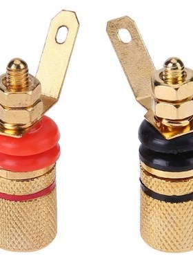 2pcs Gold Plated Speaker Binding Posts Terminal 4mm Sockets