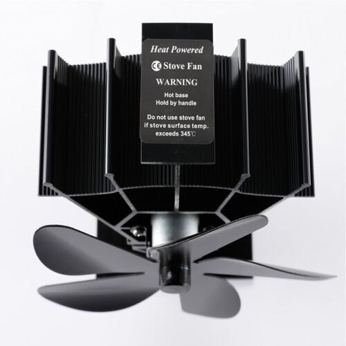 201S 5 Blades Heat Powered Stove Fan for Wood Log Burner Hea