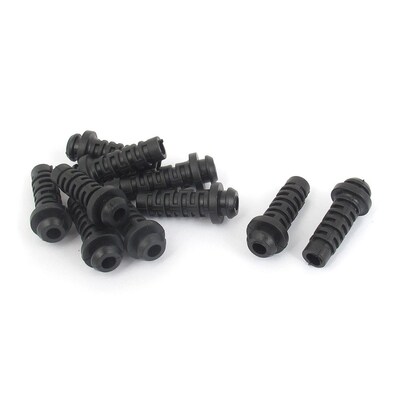UXCELL 10pcs 26mmx6mmx4mm Rubber Strain Relief Cord Boot Pro