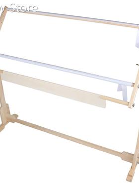 32CT Cross Stitch Frame Floor Stand Wooden Embroidery Tapest