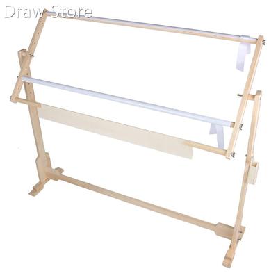 32CT Cross Stitch Frame Floor Stand Wooden Embroidery Tapest