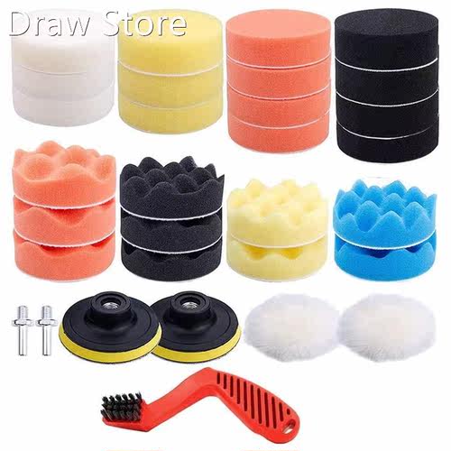 32 Pcs Car Polishing Pads Kit, Car Foam Compound Drill Buffi