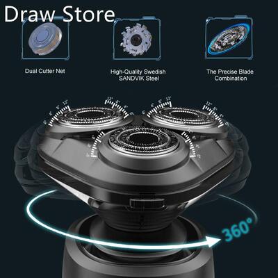 Triple Blade Electric Shaver Male Washable Rechargeable Shav