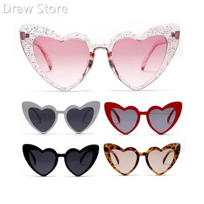 Heart Sunglasses Women brand designer Cat Eye Sun Glasses R