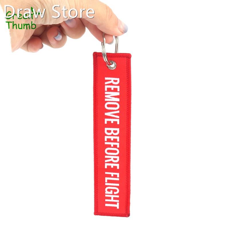 1pc 13*3cm Red Commemorative Key Chain REMOVE BEFORE FLIGHT