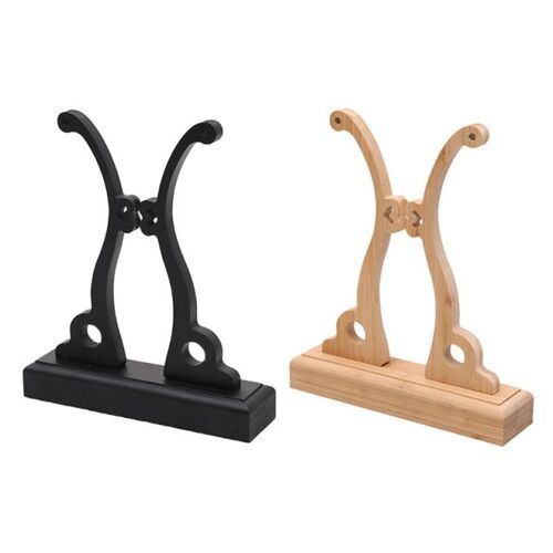 2022 New Chinese Hand Fan Stand Wood Sturdy Round Fan Displa