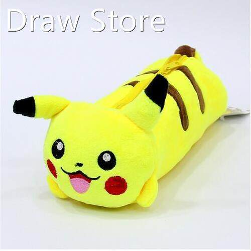 *Cartoon Plush Pikachu pencil case Cute Bts Pokemon pencil b