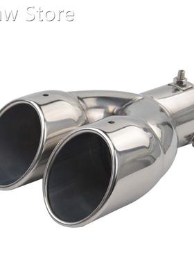 Muffler exhaust Dual Exhaust Tip Tailpipe 2.5 Inch Inlet 3&q