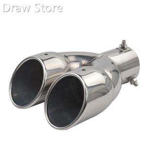 Muffler exhaust Dual Exhaust Tip Tailpipe 2.5 Inch Inlet 3&q