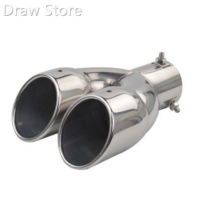 Muffler exhaust Dual Exhaust Tip Tailpipe 2.5 Inch Inlet 3&q