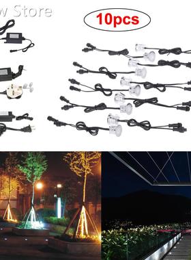 10PCS 32mm LED Deck Lights 6W 500LM Small Recessed In-ground