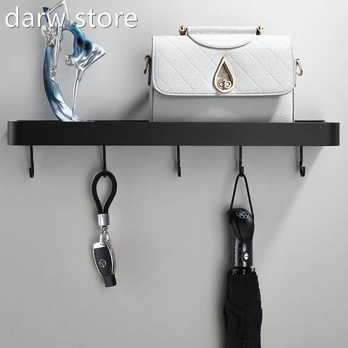 Bla ck Bathroom Shef TowelBar Shiampo1o Rack Ktchen Sltorage