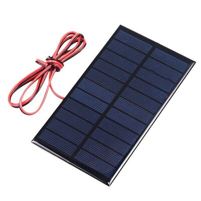 1PCS 5.5V 1.6W 291mA With 100CM Wire  Solar System DIY F
