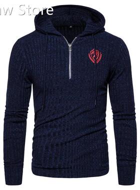 2020 New Sprint Eagle Embroidery Hooded Pullover Men Zipper