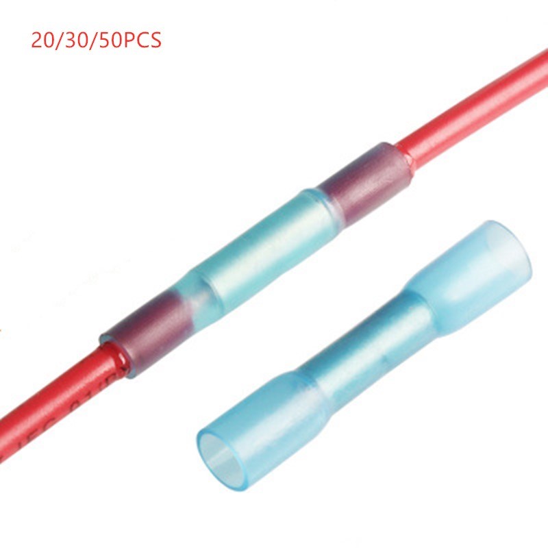 20/30/50Pcs Heat Shrink Butt Wire Connectors Waterproof Insu