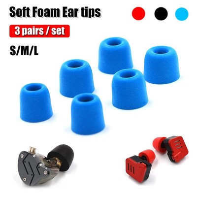 3 Pair S M L Noise Isolating Memory Foam Earbuds Eartips Rep