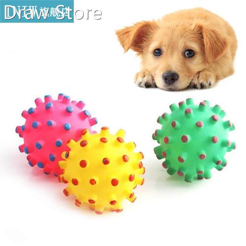 Soft New Rubber Ball Pet Toys Pet Dog Play Squeaker Sound Ch