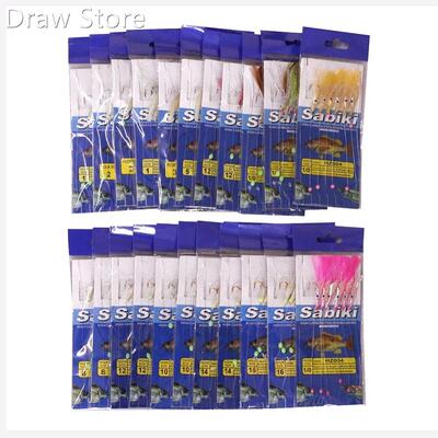 22pcs/pack Sea Fishing Sabiki Rigs Hooks Baits Octopus Lure