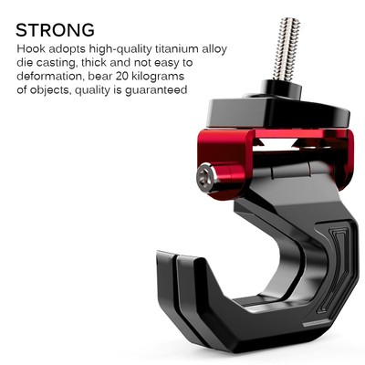 Aluminum Alloy Motorcycle Luggage Helmet Double Hook Mount M
