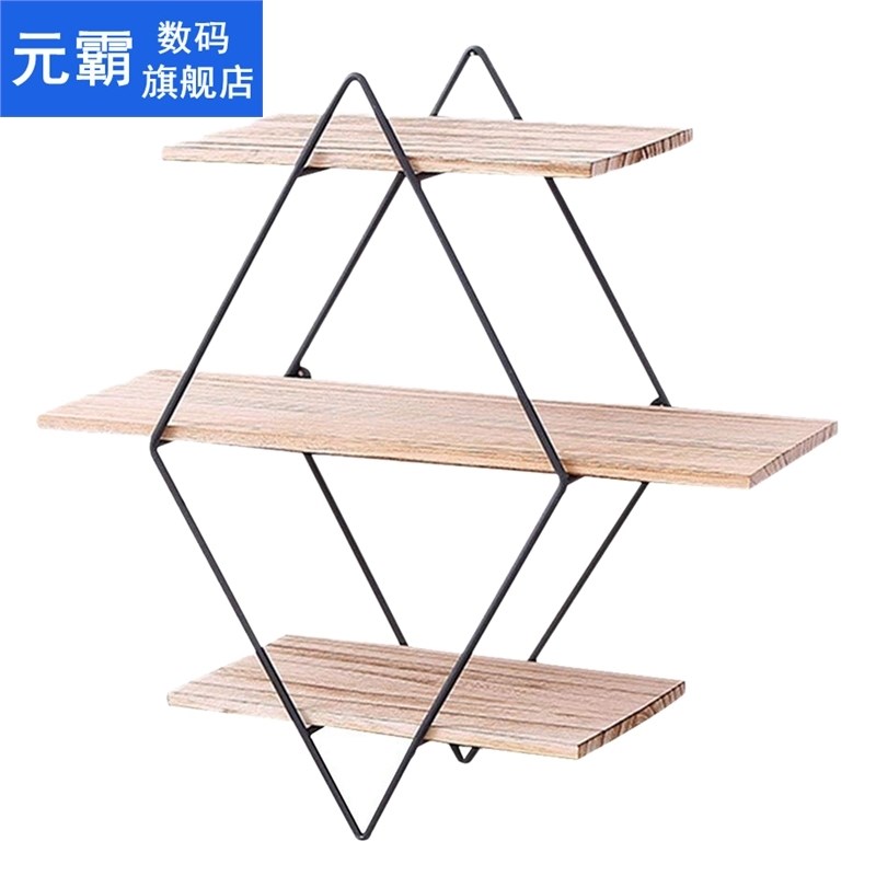 Rustic Wood Wall Floating Shelves Decorative Wall Shelf 3 Ti