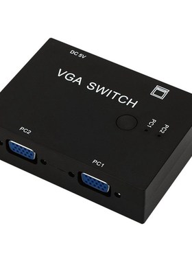 2 PC to 1 Monitor VGA Switch Box Metal Lcd Tv 2 in 1 Out Vid