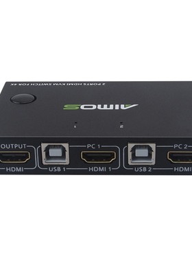 AIMOS HDMI KVM Switch Box Share 2 Computers with One Keyboar