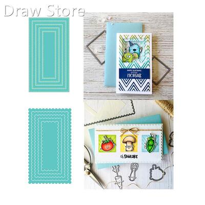 Popular Stitched Scallop Mini Slim Stacklets Slimline Metal