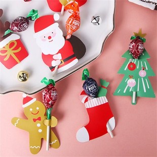 6 Types DIY Christmas Creative Lollipop Candy Packaging Card
