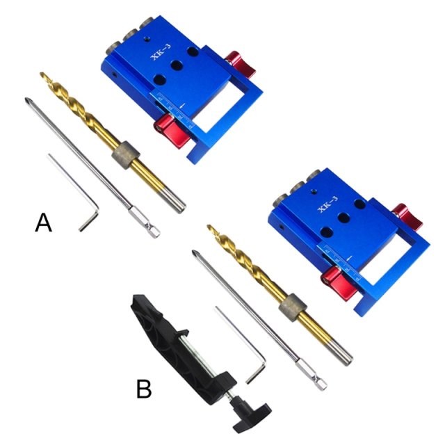 Woodworking Oblique Drill Guide Set Positioner Locator Tool
