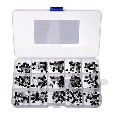 New Arrival 300Pcs 15 Values TO-92 Transistors Pack Transist