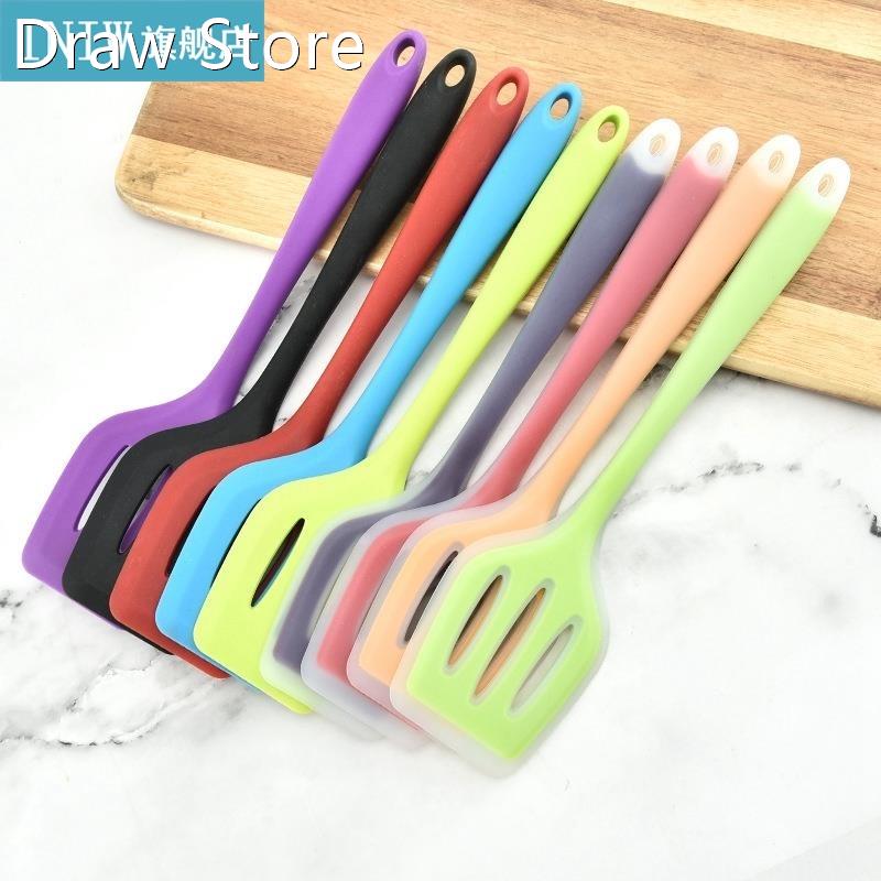 1pc Kitchen Cooking Turner Silicone Slotted Cooking