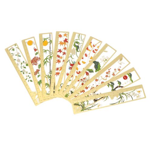 Creative 2 in1 Metal Hollow Rulers Bookmark Ruler Chinese St